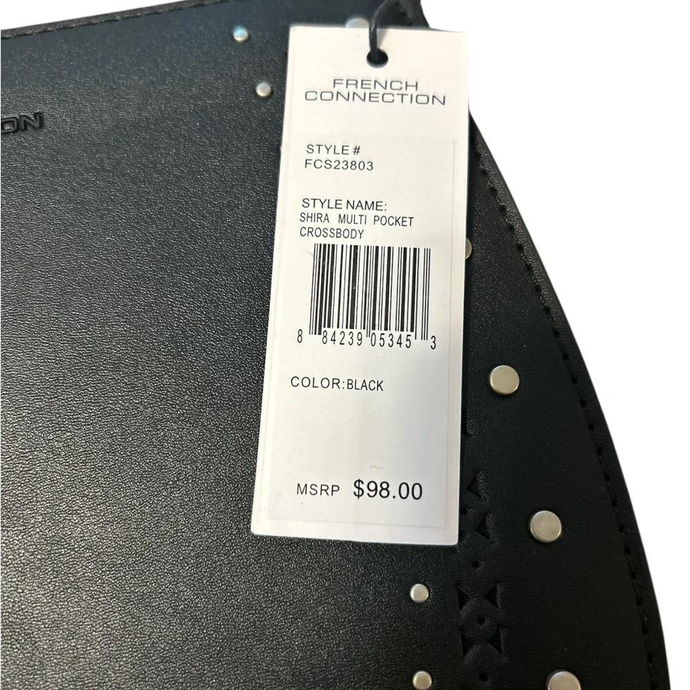 French Connection Black Studded Women's Bag - Picture 3 of 4